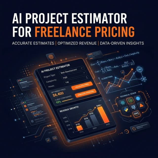 FreelancerPulse AI project estimator showing complexity multipliers and pricing breakdown for freelancers